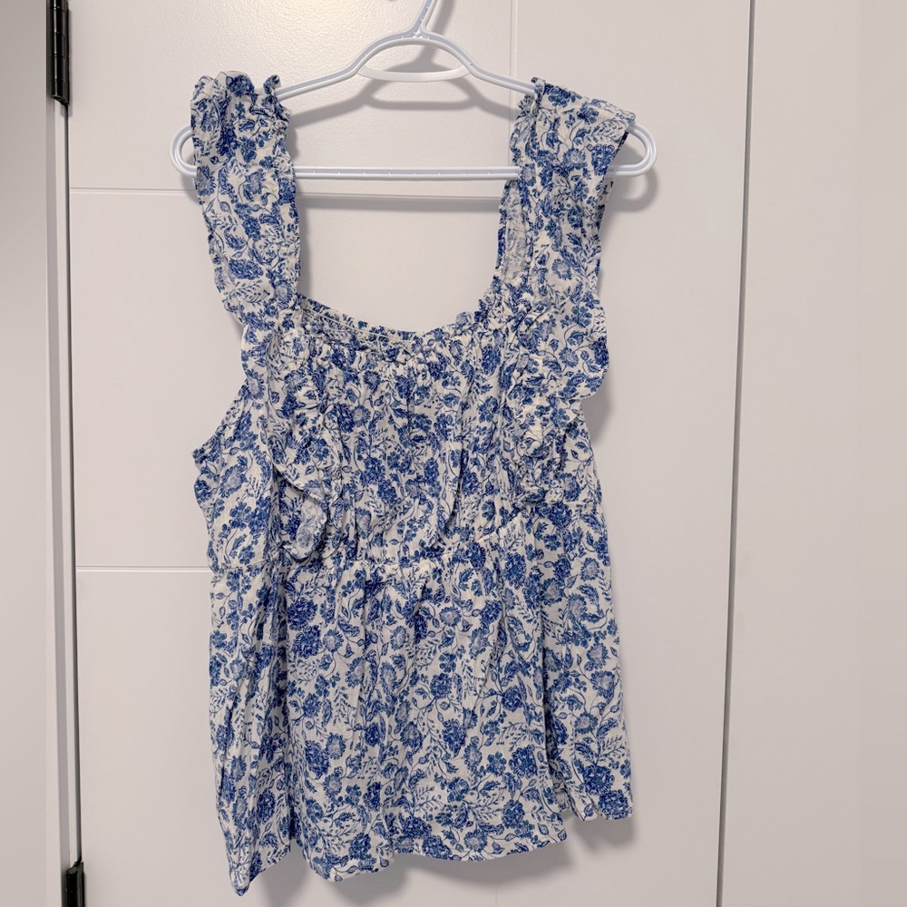 White and Blue Top from Old Navy